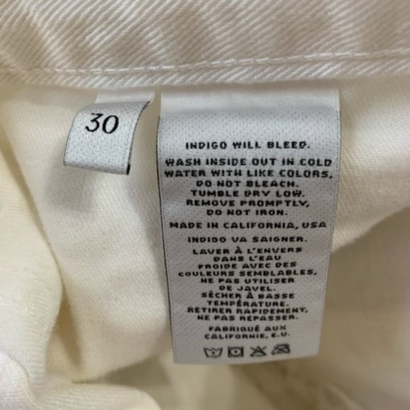 J Brand White Cut Off Denim Eyelet Jean Shorts 30 - Picture 8 of 8